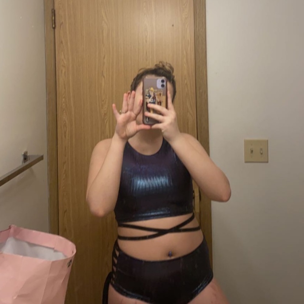 Holographic rave two piece